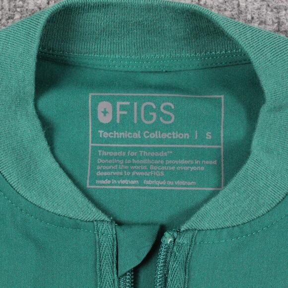 Figs Jacket Womens Small Bellery Scrub Green Technical Collection Nurse College - Picture 4 of 9